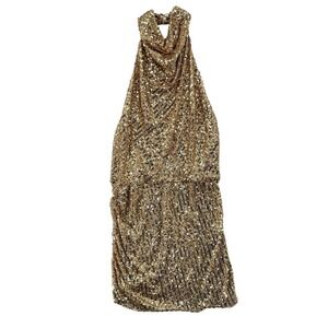 Zara Gold Sequin Mini Dress